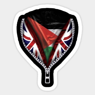 Jordanian Flag  Jordan Flag zipped British Flag - Gift for Jordanian From Jordan Sticker